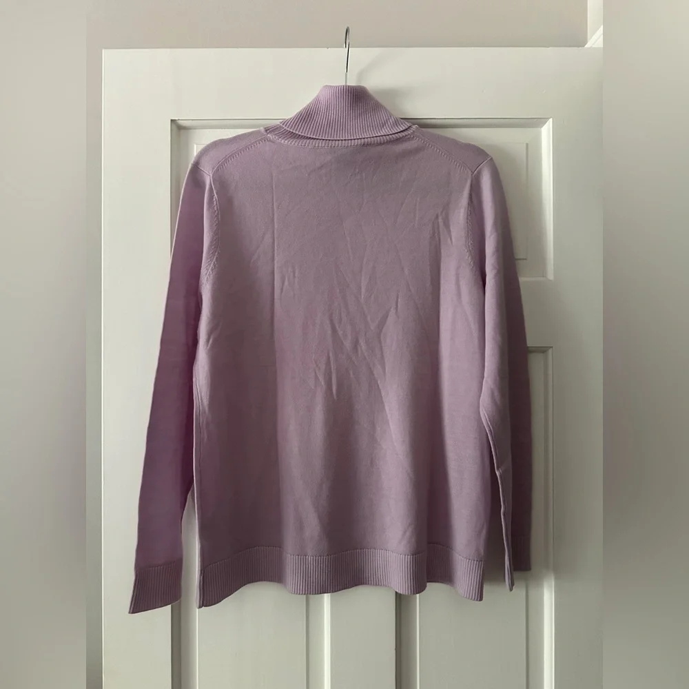 Pendleton 100% Merino Wool Lightweight Lavender Turtleneck Long Sleeve Sweater